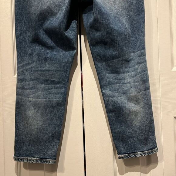 Torrid Blue Denim Straight Leg Ankle Length Jeans with Tie Belt Size 10 - Picture 8 of 11
